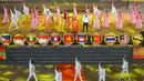Disusul pemanggilan 11 peserta dan pengumuman klasemen akhir pesta olahraga ke-31 itu. (AFP/Tang Chhin Sothy)