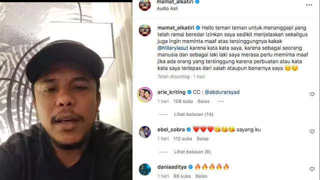 Mamat Alkatiri Minta Maaf kepada Hillary Brigitta Lasut, Sebut Materinya Bukan Roasting Melainkan Riffing