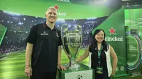 Bastian Schweinsteiger menghadiri trophy tour Liga Champions 2025 di Jakarta (Liputan6.com/Thomas)