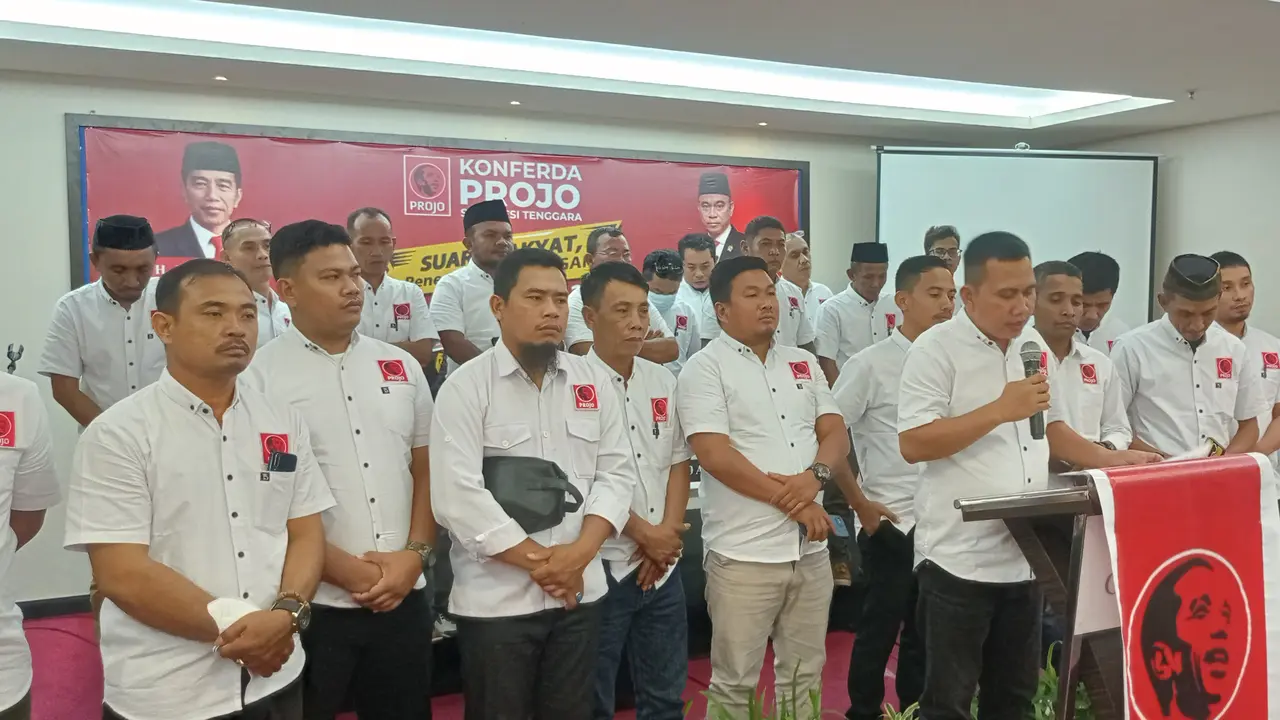 Konferda Projo Sulawesi Tenggara, menghasilkan dukungan terhadap pasangan Prabowo-Gibran di Pilpres 2024.