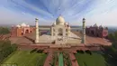 Komunitas fotografer drone asal Rusia, AirPano saat mengabadikan panorama yang menakjubkan dan kemegahan Taj Mahal di India. Komunitas ini harus menunggu dua bulan untuk izin sebelum mengambil gambar Taj Mahal yang merupakan 7 keajaiban dunia. (Dailymail)
