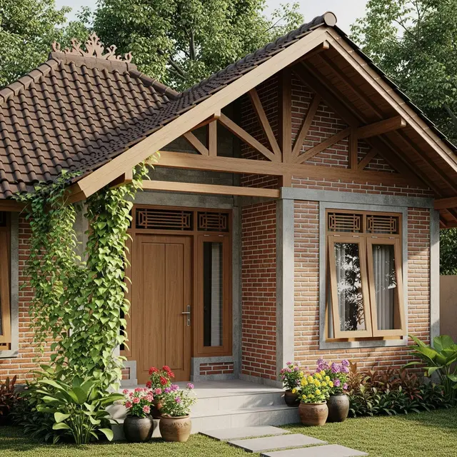 Desain Rumah Kecil Ukuran 6x9 Meter dengan Atap Limasan