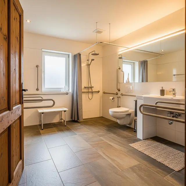 Contoh Kamar Mandi Aman untuk Lansia di Rumah Desa (AI)