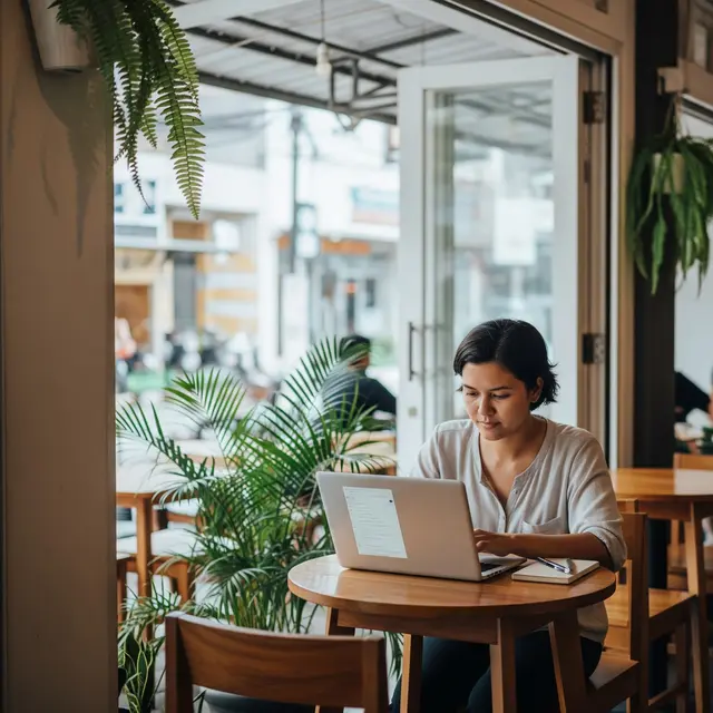 Work From Cafe Saat Puasa (Gemini AI)