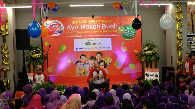 Ulang Tahun ke-22, Super Indo Ajak 22 Ribu Anak Makan Buah Serentak