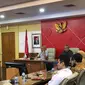 Ketua Asosiasi Knalpot Seluruh Indonesia (AKSI) Asep Hendro dalam audiensi pembahasan standarisasi industri knalpot, di kantor Kementerian Koperasi dan UKM, Jumat (23/2/2024). (Tira/Liputan6.com)