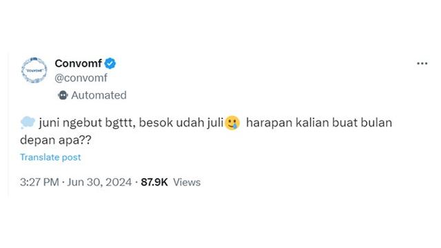 6 Cuitan Juni Cepat Berlalu Bikin Senyum Tipis, Tak Terasa Sudah Berganti Bulan
