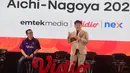Head of Sports Emtek Media dan CEO Nex Hendy Lim bersama Managing Director Vidio Hermawan Sutanto saat konferensi pers hak siar dan penayangan Asian Games 2026 di Studio Lantai 8 SCTV Tower, Senayan City, Jakarta, Jumat, 4 September 2026. (KLY/ Arie Basuki)