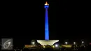 <p>Pemandangan Monas saat malam hari, Jakarta, Selasa (5/4). Pembagian waktu penjualan dari pukul 08.00-16.00 sebanyak 1.800 tiket dan pukul 19.00-22.00 sebanyak 700 tiket. (Liputan6.com/Gempur M Surya)</p>