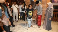 Penyandang Disabilitas Purbalingga Rela Hujan-hujanan Demi Halal Bihalal dengan Gubernur Jateng Ganjar Pranowo