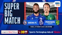 Arema FC vs Persebaya, 27 Maret 2024. (Sumber: Vidio.com)