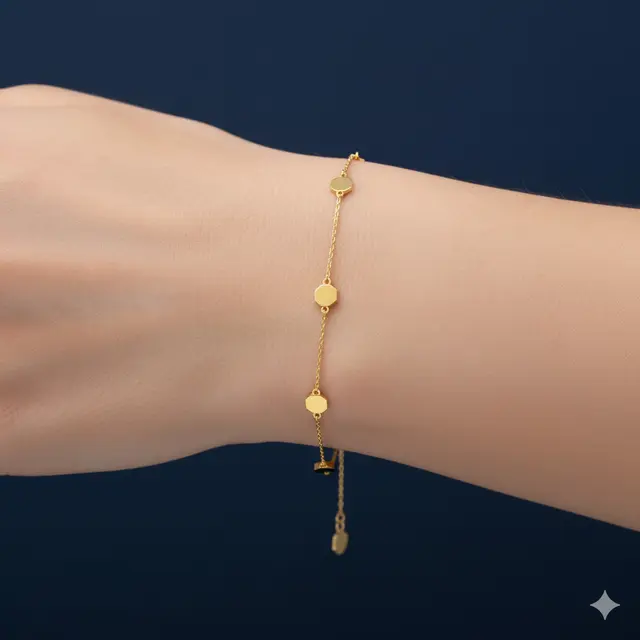 Model Gelang Emas 10 Gram 18 Karat Simpel yang Cocok Ibu Bekerja. Gemini