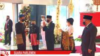 Presiden Jokowi datang ke Gedung MPR/DPR menghadiri sidang tahunan MPR, Senin (16/8/2021). (dok)