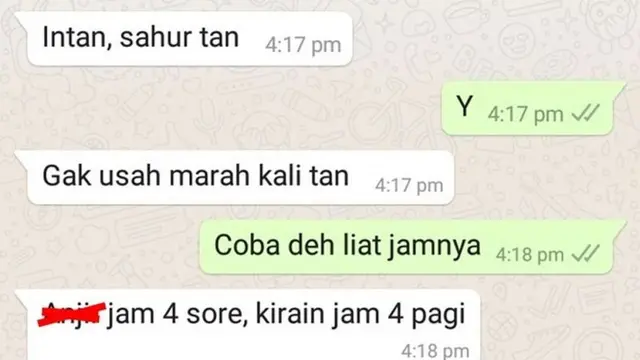 6 Chat Pacar Bangunin Sahur Ini Berujung Drama, Malah Berantem