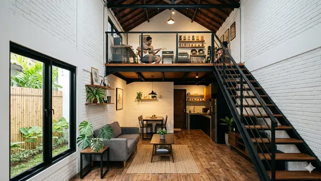 Desain Rumah 1 Lantai Tipe 36 ada Mezzanine