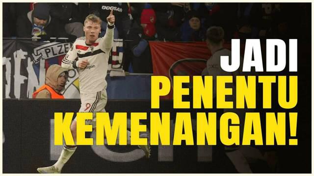 Berita Video, momen Rasmus Hojlund jadi penyelamat MU kontra Viktoria Plzen di Liga Europa
