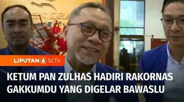 Ketua Umum PAN Zulkifli Hasan menghadiri Rapat Koordinasi Nasional Sentra Penegakan Hukum Terpadu atau Gakkumdu, yang digelar oleh Bawaslu, bersama Kepolisian dan Kejaksaan. Rakornas Gakkumdu diselenggarakan untuk mendukung pengawalan Pemilu 2024 yan...