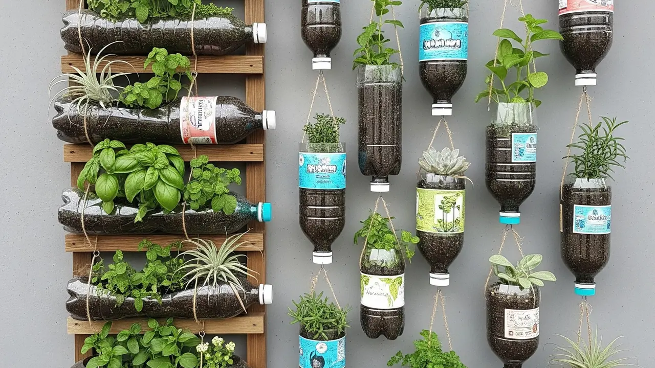 Cara Menata Kebun Botol Bekas