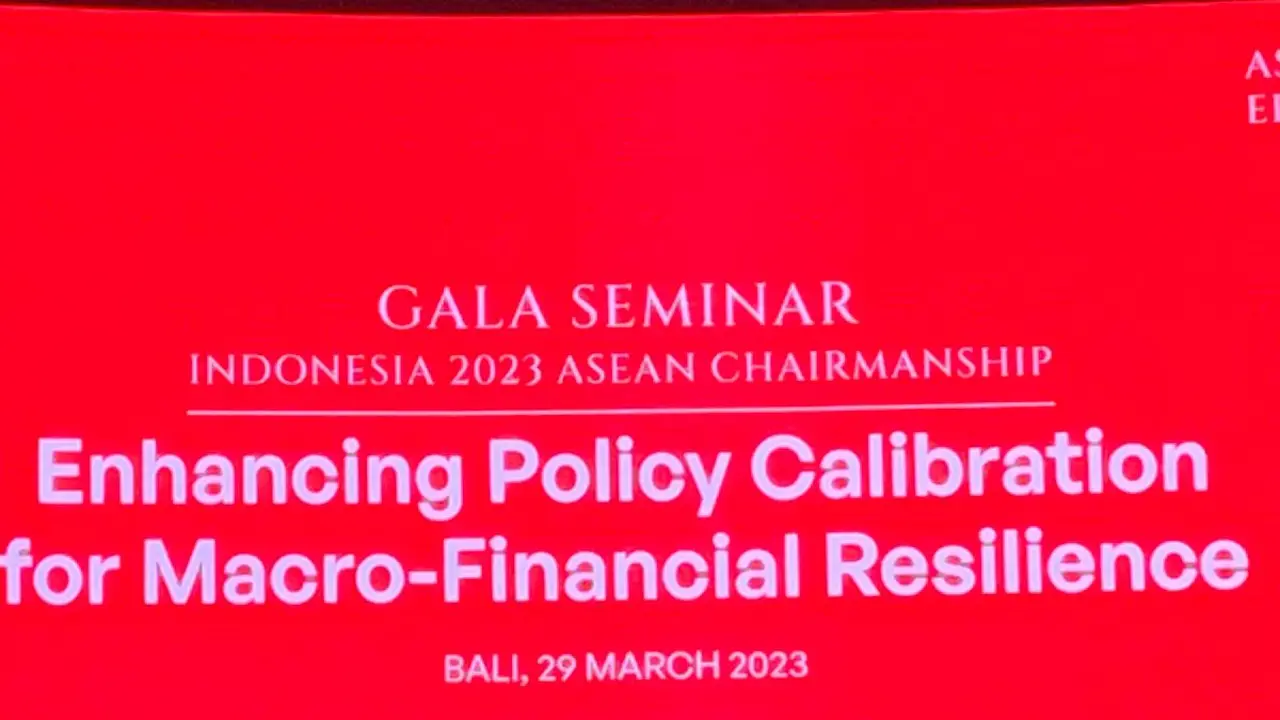 Gubernur Bank Indonesia  Perry Warjiyo, dalam acara Gala Seminar ASEAN 2023: “Enhancing Policy Calibration for Macro Financial Resilience” pada Rabu (29/3/2023).
