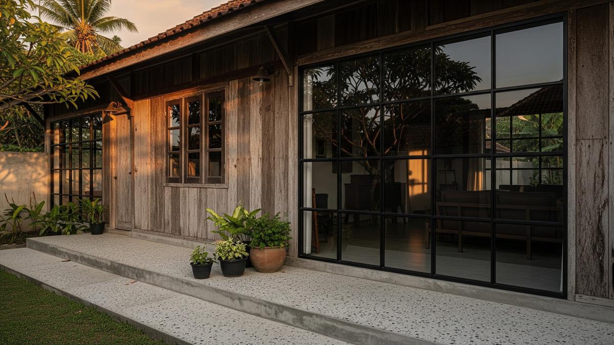 9 Rumah Desa dengan Kombinasi Kayu Tua dan Lantai Teraso, Nuansa Hangat Berkarakter