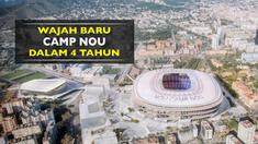 Berikut visualisasi rencana renovasi markas Barcelona, Camp Nou, dalam empat tahun kedepan.