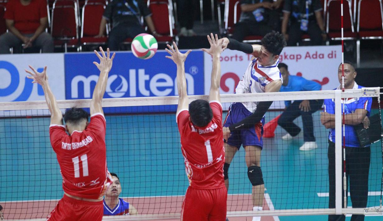 Tim voli putra LavAni sukses membekuk PDAM Tirta Bhagasasi Bekasi di hari pertama final four Livoli Divisi Utama 2023. (Dok. PBVSI)