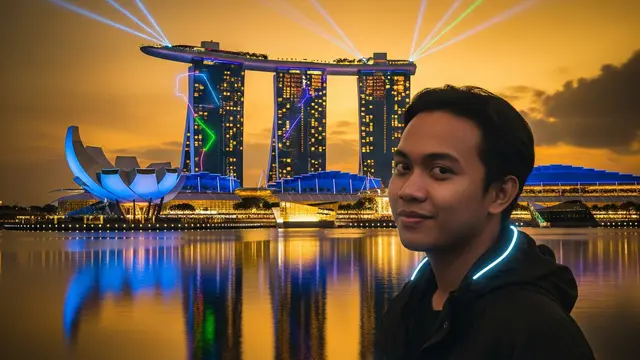 Prompt Gemini AI Viral Edit Foto Sendiri Liburan di Singapura