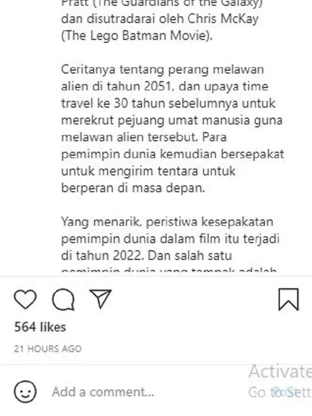 SBY The Tomorrow War (Foto: Instagram/@andi_a_mallarangeng)