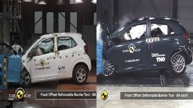 Uji tabrak Kia Picanto dan Rio (Foto:Autoevolution)