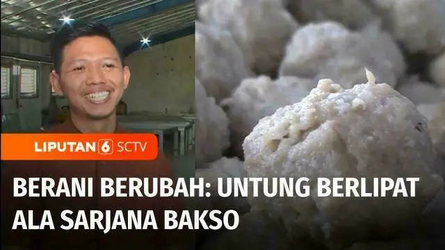 Meski lulusan Sarjana, Muhammad Mukhlis tak malu merintis usaha bakso sejak masih kuliah. Dari awal hanya berjualan keliling, kini dirinya mampu mempekerjakan lebih dari 70 karyawan. Inilah Berani Berubah epsiode Untung Berlipat ala Sarjana Bakso.