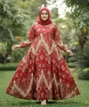 Gamis Batik A-Line untuk Perempuan Bertubuh Gemuk (Photo by Gemini AI)