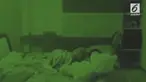 Aksi sebuah boneka yang tiba-tiba memeluk pemiliknya saat tidur terekam CCTV.