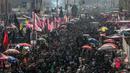 Ini adalah panggung di mana umat Syiah melakukan ritual pemukulan dada dan bentuk upacara berkabung lainnya. (AP Photo/Anmar Khalil)