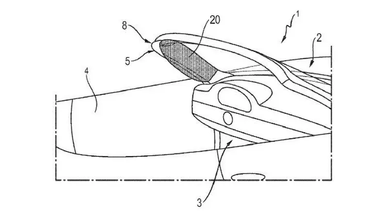 Porsche patenkan airbag di pilar A convertibele