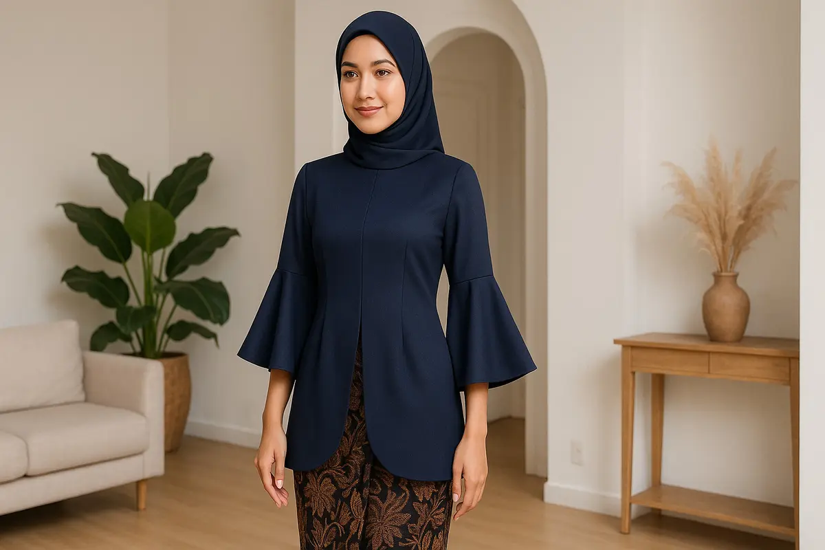 7 Model Kebaya Polos Simple Tapi Mewah, Elegan tanpa Perlu Banyak Aksen