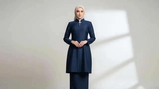 Baju Kurung Kerah Shanghai