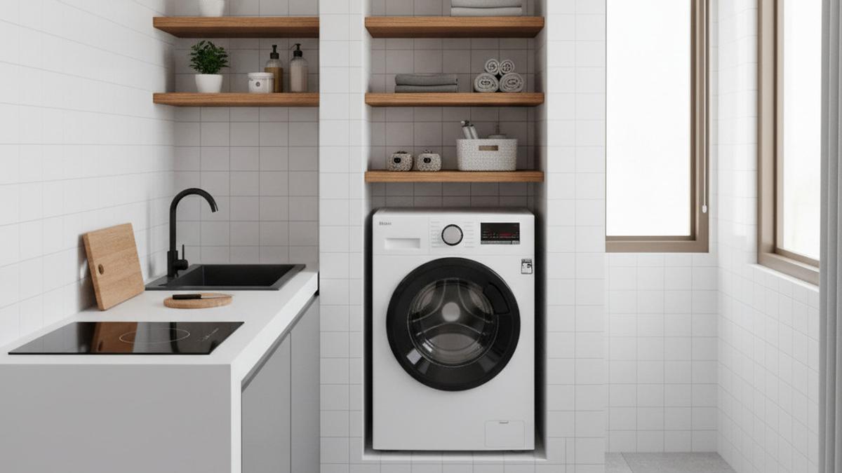 10 Model Dapur Rumah Tipe 36 Kombinasi dengan Ruang Laundry Mini, Desain Estetik Minimalis