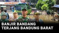 Sejumlah rumah rusak dihantam banjir bandang yang menerjang Kabupaten Bandung Barat, Jawa Barat. Banjir juga merendam akses jalan utama.