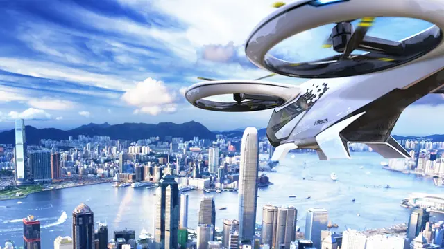 Airbus memamerkan inovasi terbaru yakni taksi terbang yang bernama eVTOL. (Foto: airbus.com)