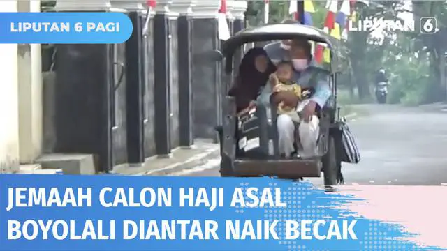 Berbeda dengan jemaah haji lainnya, Anantono Anak Ragil, jemaah haji asal Boyolali yang berprofesi sebagai tukang tambal ban ini menyewa becak untuk diantarkan menuju pemberangkatan haji. Ia tetap bersyukur berkesempatan naik haji.