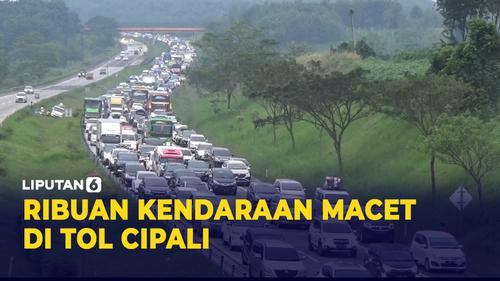 VIDEO: H-1 Ribuan Kendaraan Macet Panjang di Tol Cipali