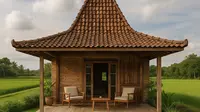 6 Gambar Rumah Klasik Jawa Sederhana di Tepi Sawah, Desain Tempo Dulu yang Bikin Adem