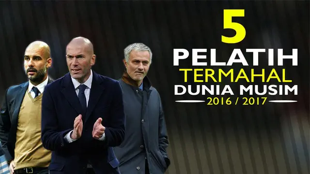 Video pelatih sepak bola dengan bayaran tertinggi didunia musim 2016/2017, salah satunya Zinedine Zidane pelatih Real Madrid dengan pendapatan 9.7 juta euro pertahun.