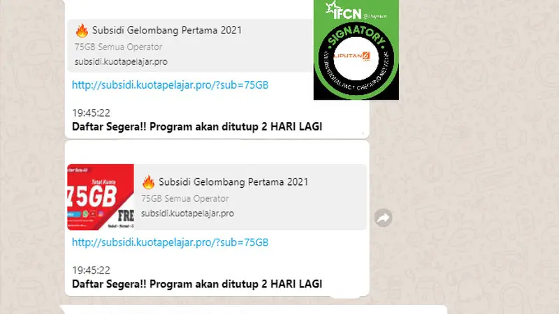 Cek Fakta Liputan6.com menelusuri informasi program subsidi kuota internet pelajar 75 GB gelombang pertama 2021