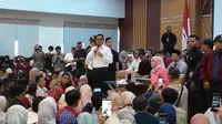 Anies Baswedan dalam uji gagasan di Universitas Bina Bangsa Serang, Banten, Kamis (21/12/2023).