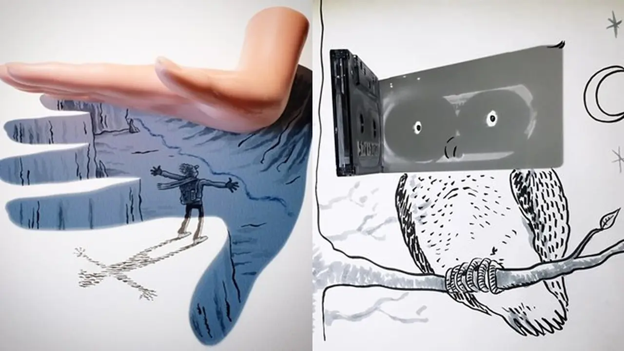 Kreatif, Seniman ini Sulap Bayangan Benda Jadi Ilustrasi Keren