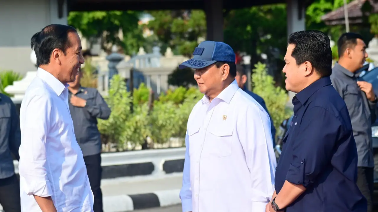 Jokowi, Prabowo dan Erick Thohir