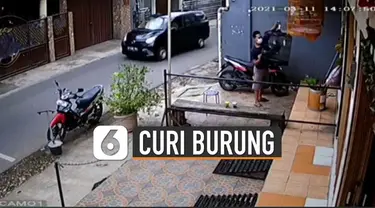 Detik-detik aksi pria mencuri itu terekam kamera CCTV.