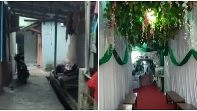 Viral, Pasangan Ini Sulap Gang Sempit Jadi Dekorasi Lokasi Pernikahan
