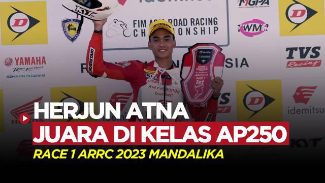 Berita video pembalap Astra Honda Racing Team, Herjun Atna Firdaus berhasil keluar sebagai juara di kelas AP250 Asia Road Racing Championship 2023.